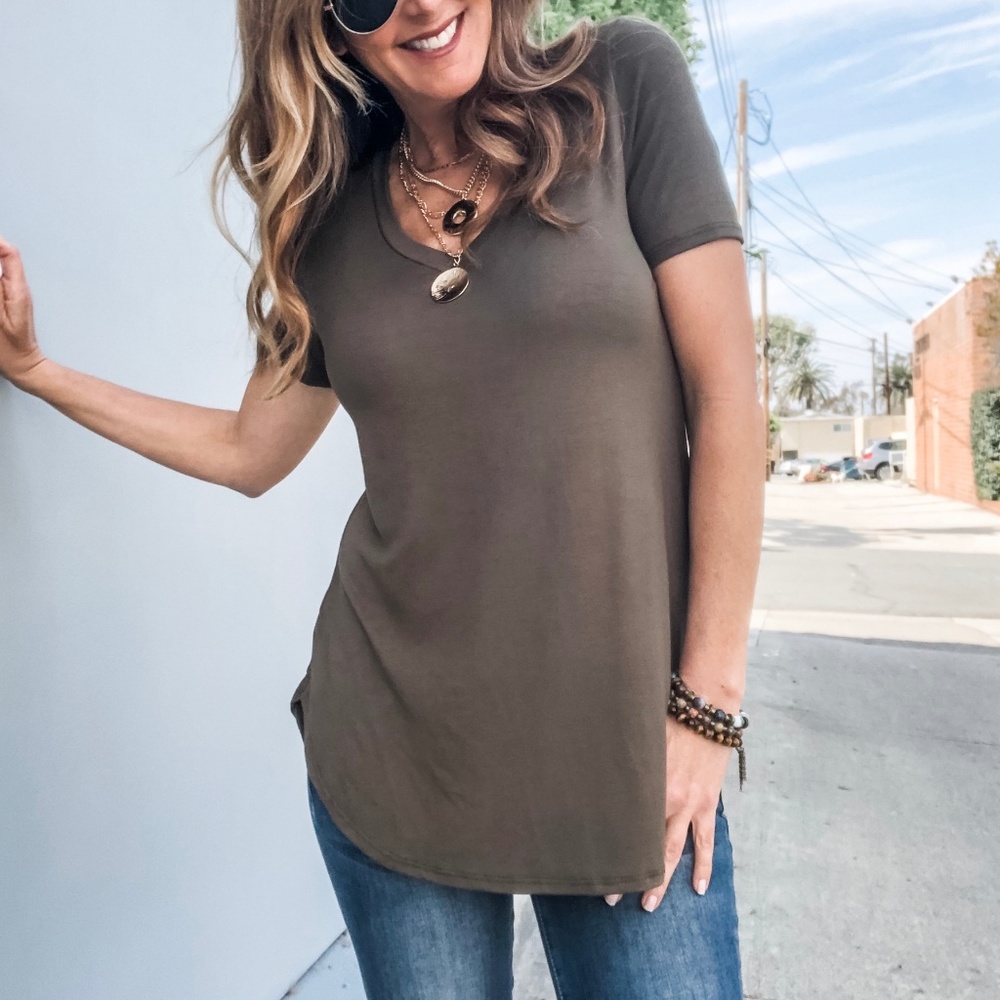 🆕BEST TUNIC TEE - OLIVE